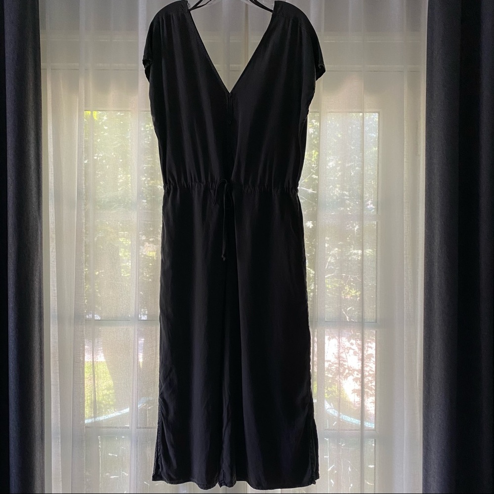 Cloth & Stone cropped jumpsuit romper charcoal gray size medium